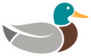Duck Wild Bird Icon On White Background Sticker