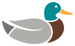 Duck Wild Bird Icon On White Background Sticker