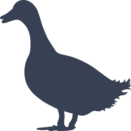 Duck With Feathery Tail Sticker
