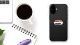 Dutch National Flag. Netherlands Brush Sticker on a Phone (New) example