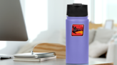 Dynamic Icon Of Martial Arts Fighter Sticker on a Water Bottle (New) example