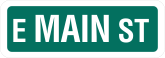 E Main St Sticker