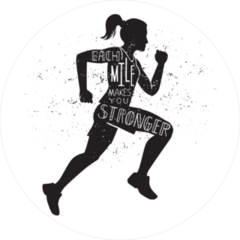 Each Mile Makes You Stronger Running Sticker