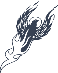 Eagle Bird With Flames Flying Past The Sun Sticker