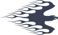 Eagle Bird With Flames Sticker