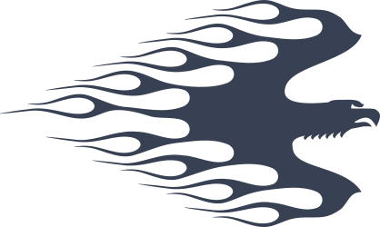 Eagle Bird With Flames Sticker