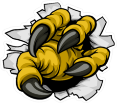 Eagle Claw Ripping Through Sticker
