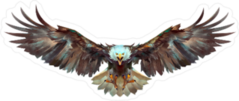 Eagle Flying at Your Face Sticker