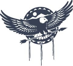 Eagle Flying With Arrow Sticker