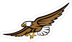 Eagle Mascot Sticker