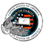 Eagle Stamp With Name Of South Dakota Sticker