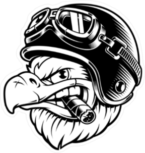 Eagle with Cigar Motorcyclist Sticker