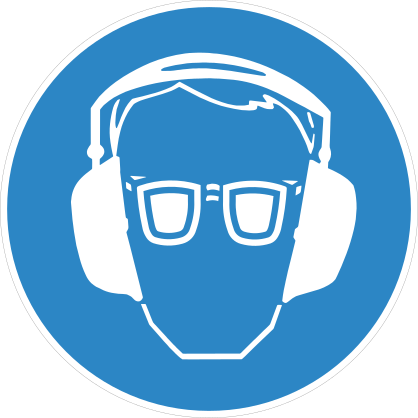 Ear And Eye Protection Sign Sticker