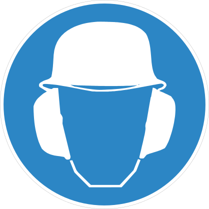Ear And Head Protection Sign Sticker