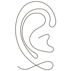 Ear Outline, Hearing Icon Sticker