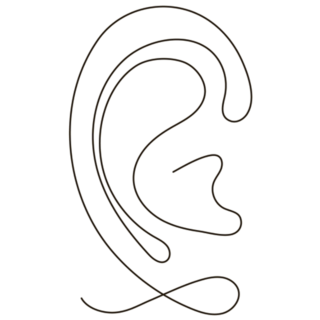 Ear Outline, Hearing Icon Sticker