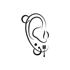 Ear Piercing Icon Sticker