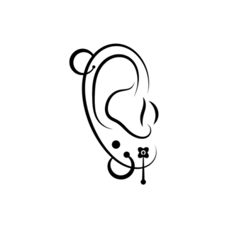 Ear Piercing Icon Sticker