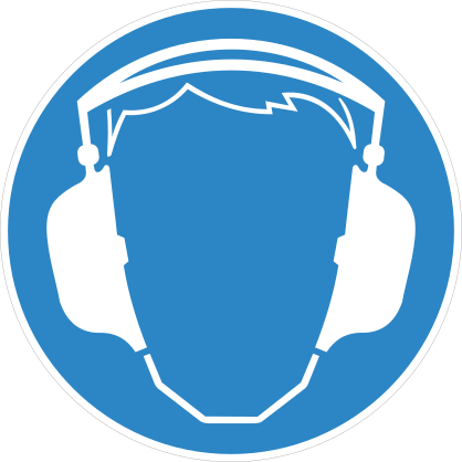 Ear Protection Sign Sticker