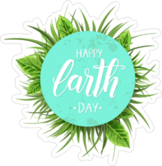 Earth Day Background Sticker