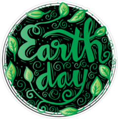 Earth Day Concept Sticker