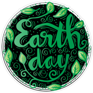 Earth Day Concept Sticker