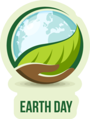 Earth Day Concept Sticker