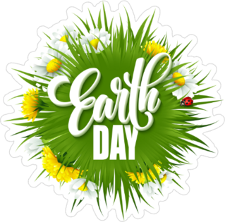 Earth Day Flower Sticker