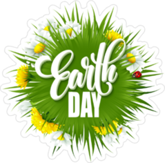 Earth Day Flower Sticker