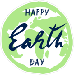 Earth Day Handwritten Sticker
