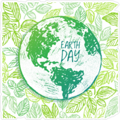 Earth Day Ink Sticker