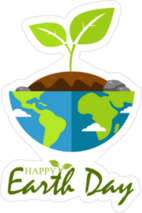 Earth Day Plant Sticker