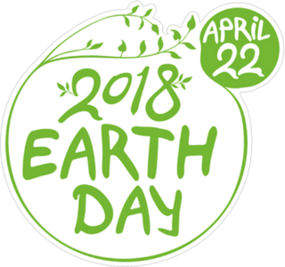 Earth Day  Round Green Sticker