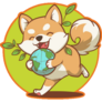Earth Day Shiba Inu Sticker