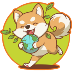 Earth Day Shiba Inu Sticker