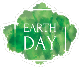 Earth Day Sign Sticker
