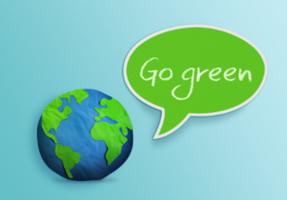 Earth Saying Go Green Sticker