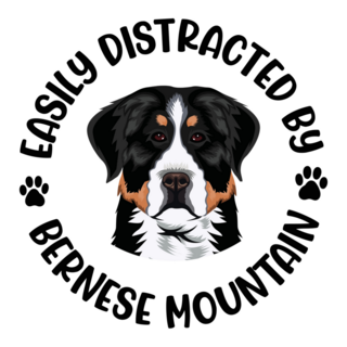 Easily Distracted Bernese Sticker