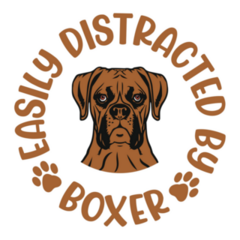 Easily Distracted Boxer Sticker