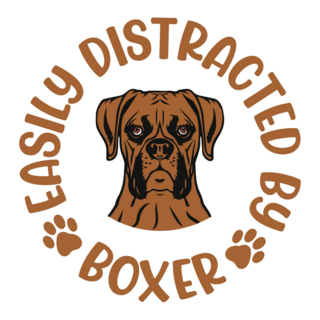 Easily Distracted Boxer Sticker