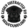 Easily Distracted Newfie Sticker 