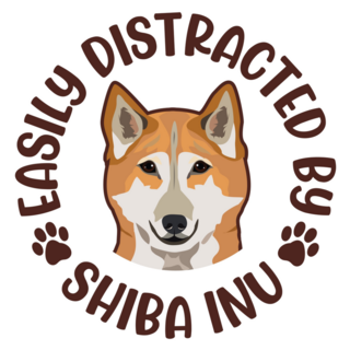 Easily Distracted Shiba Sticker