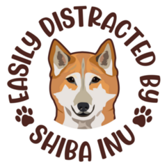 Easily Distracted Shiba Sticker