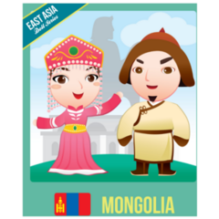 East Asia Mongolian Sticker
