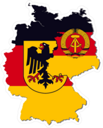 East Germany & West Germany Flags In Country Sticker