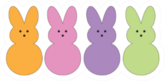 Easter Bunnies Candy Sticker