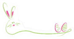 Easter Bunny Illustration Doodle Sticker