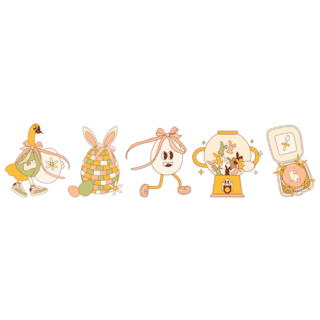 Easter Cartoon Sticker Sheet