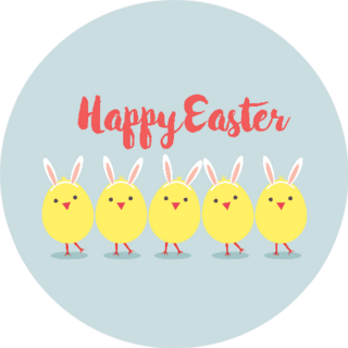 Easter Egg Hunt Poster Illustration Sticker