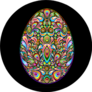 Easter Egg Psychedelic Art Design Sticker